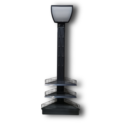 Perforált hátfalas külső sarokállványrendszer 930x560x2400mm