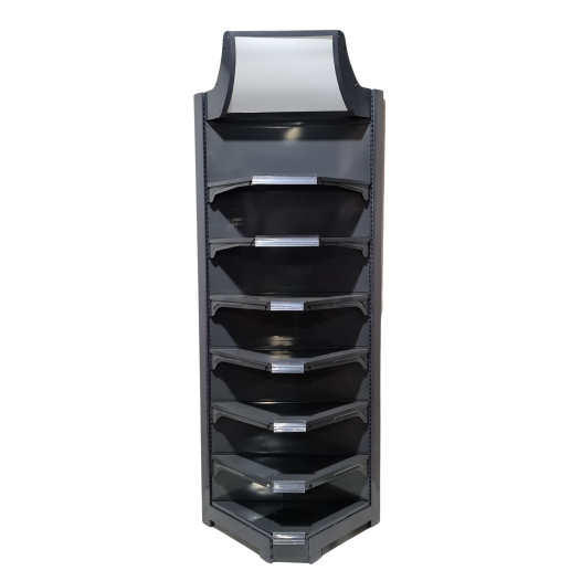 Teli hátfalas belső sarokállványrendszer 930x560x2400mm