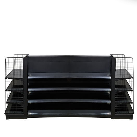 Kétoldalas dupla állványrendszer 2 oldalsó záróállvánnyal 3600x1000x1500mm