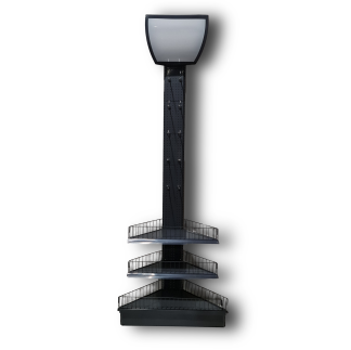 Perforált hátfalas külső sarokállványrendszer 930x560x2400mm